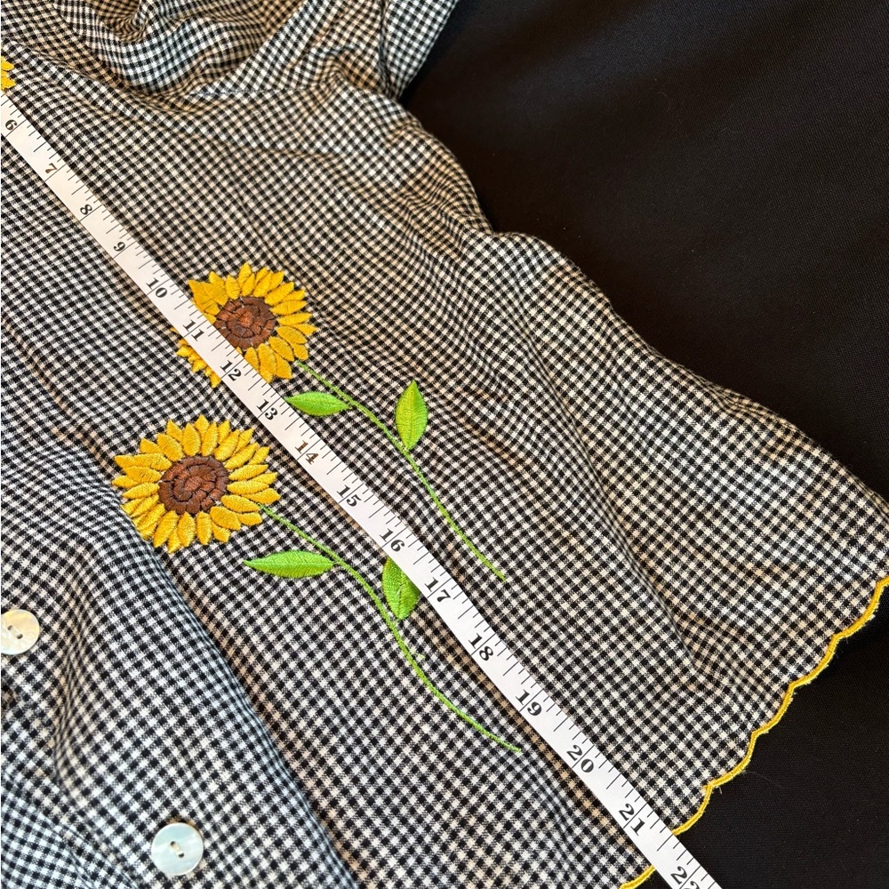 Vintage Sunflower 2 piece set Dress/Top - Picture 9 of 14